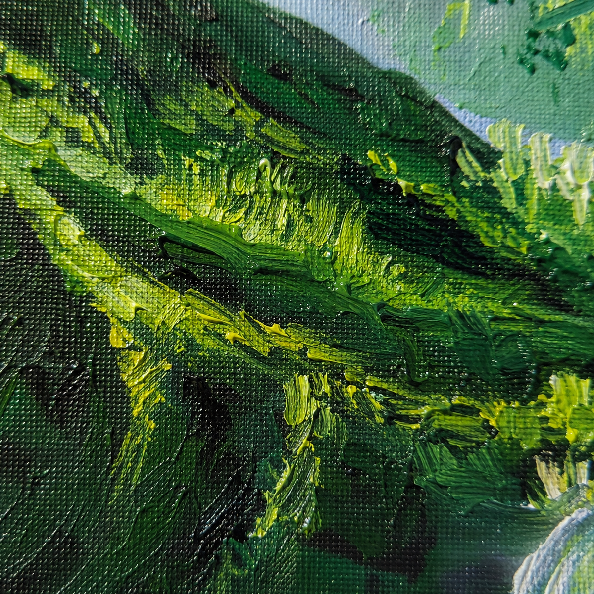 Original Forest Landscape Painting –18*24''-Oil on Canvas-Primed and Varnished– Waterfall Pond & Nature Wall Art