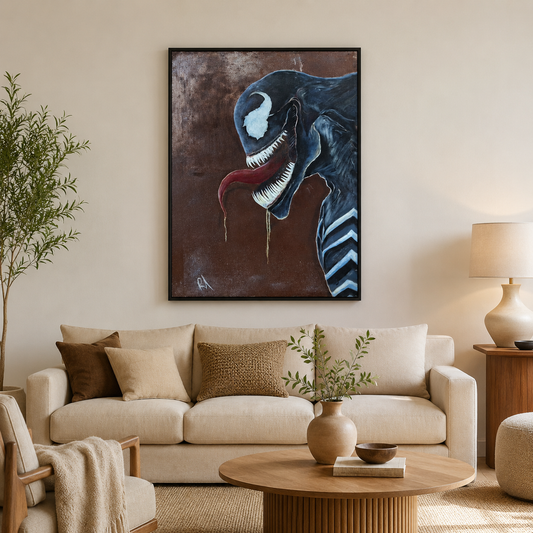 "The Venom" Venomous Creature Original -36*24''-Oil on Canvas-Primed and Varnished – Dark Fantasy Wall Art